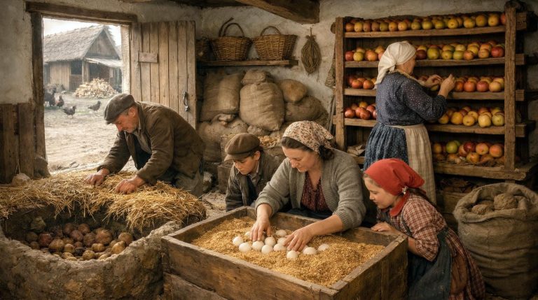 Preparing winter stores