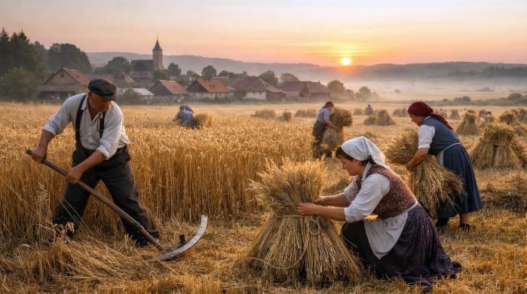 Hand-harvesting in Petrovaradin